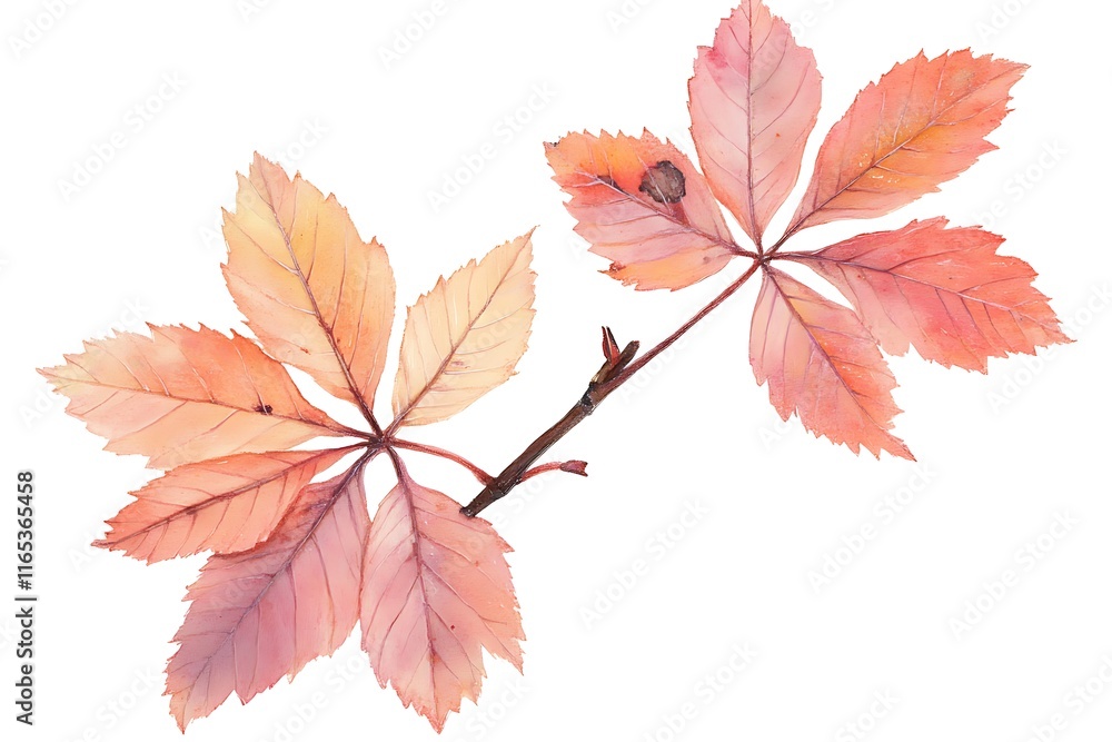 Autumn maple leaves isolated on white background. Flat lay, top view Autumn maple leaves isolated on white background. Flat lay, top view