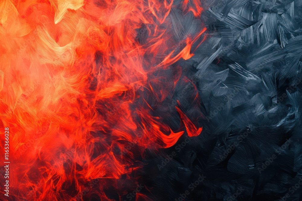 Fototapeta premium Watercolor fire background texture