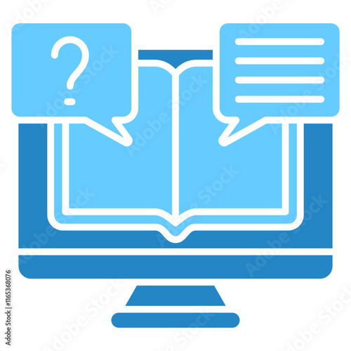 Answer dual tone color icon. use for modern concept, print, UI, UX kit, web and app development. Vector EPS 10, related to digital education, digital learning.