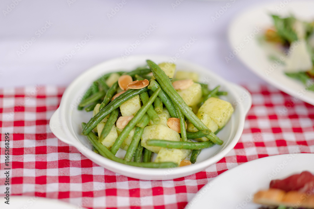 Green Bean and Potato Salad with Toasted Almonds Green Bean and Potato Salad with Toasted Almonds