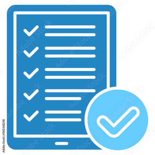 Completion dual tone color icon. use for modern concept, print, UI, UX kit, web and app development. Vector EPS 10, related to digital education, digital learning.