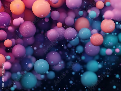 colorful 3D metaball shapes blended in a fluid geometric pattern 