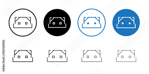 Android robot icon Thin outline art symbol