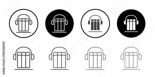 Audio book icon Thin outline art symbol