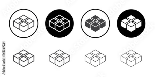 Boxes icon Thin outline art symbol