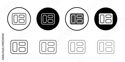 Browser icon Thin outline art symbol