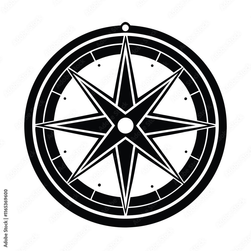 Black Silhouette Compass Icon Perfect for Navigation, Travel, Adventure, Map, Exploration, and Outdoor-Themed Designs and Branding Black Silhouette Compass Icon Perfect for Navigation, Travel, Adventure, Map, Exploration, and Outdoor-Themed Designs and Branding