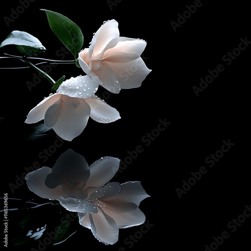 Dew Kissed Magnolia Blossoms Reflecting Elegance