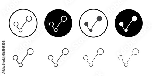 Connecting points icon Thin outline art symbol