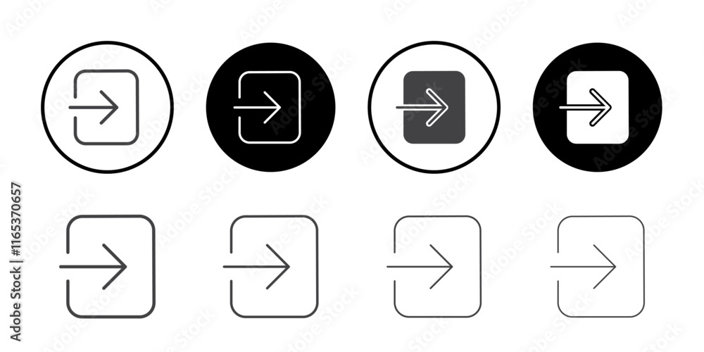 Enter icon Thin outline art symbol Enter icon Thin outline art symbol