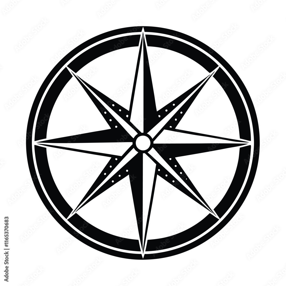 Black Silhouette Compass Icon Perfect for Navigation, Travel, Adventure, Map, Exploration, and Outdoor-Themed Designs and Branding Black Silhouette Compass Icon Perfect for Navigation, Travel, Adventure, Map, Exploration, and Outdoor-Themed Designs and Branding
