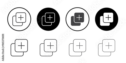 Duplicate icon Thin outline art symbol