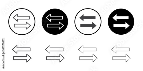 Exchange icon Thin outline art symbol