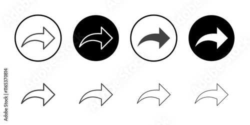 Forward icon Thin outline art symbol