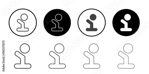 Info icon Thin outline art symbol