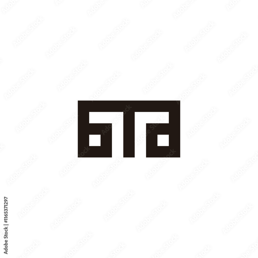 Letter M square, unique geometric symbol simple logo vector Letter M square, unique geometric symbol simple logo vector