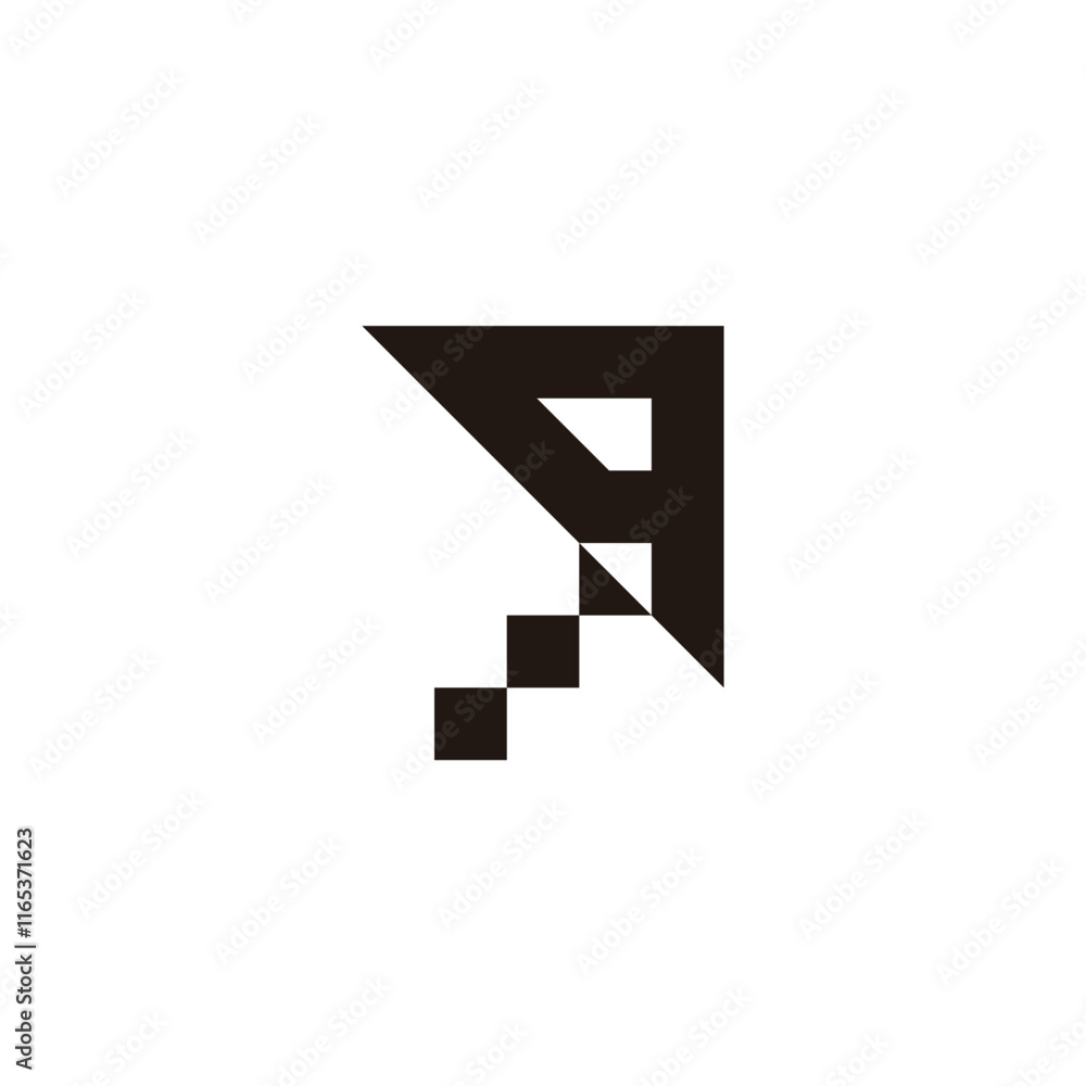 Letter q stairs, square geometric symbol simple logo vector Letter q stairs, square geometric symbol simple logo vector
