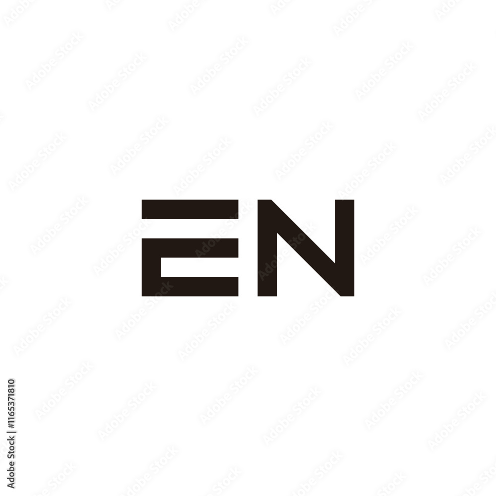 Letter n, E and N square geometric symbol simple logo vector Letter n, E and N square geometric symbol simple logo vector