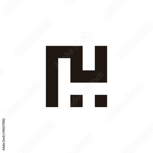 Letter N shopping cart, square geometric symbol simple logo vector