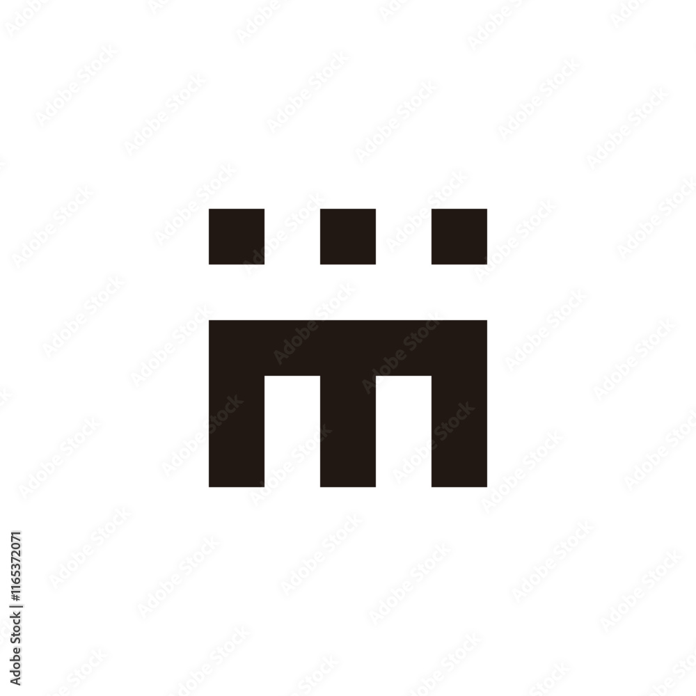 Letter m store, square geometric symbol simple logo vector Letter m store, square geometric symbol simple logo vector