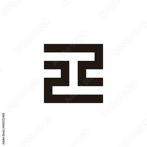 Number 22 square geometric symbol simple logo vector