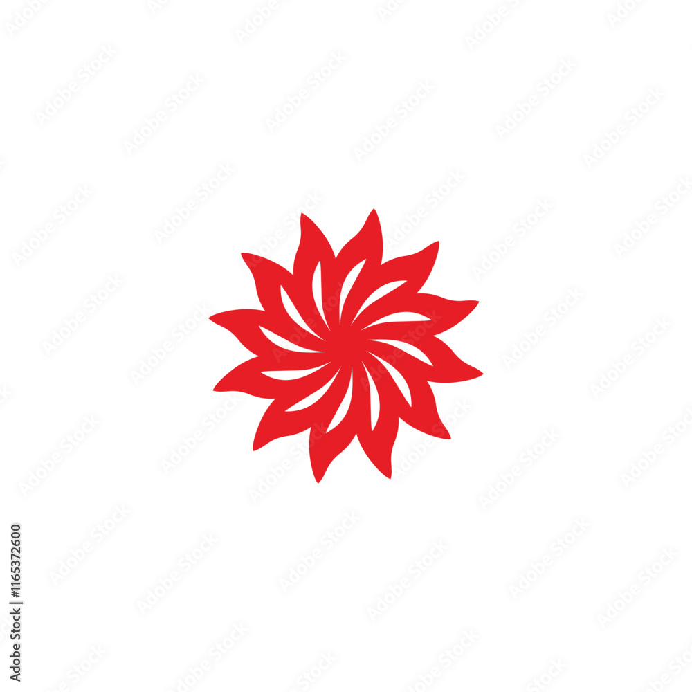 Flower, geometric symbol simple logo vector Flower, geometric symbol simple logo vector