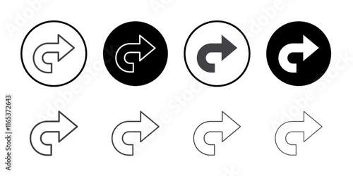 Redo icon Thin outline art symbol