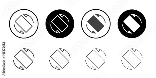 Rotate screen icon Thin outline art symbol