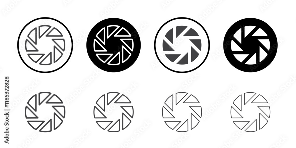 Shutter icon Thin outline art symbol Shutter icon Thin outline art symbol