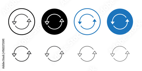 Sync icon Thin outline art symbol