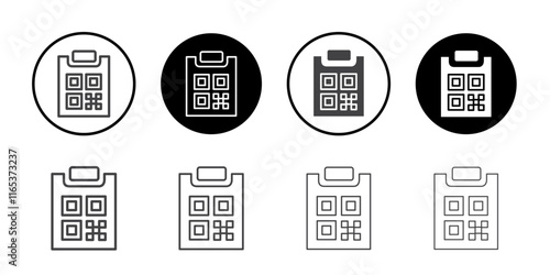 Vaccination certificate icon Thin outline art symbol