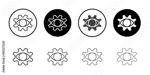 View settings icon Thin outline art symbol