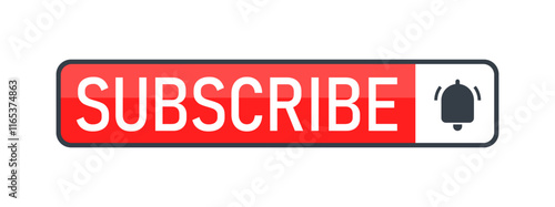 Subscribe buttons vector illustration. Social media follow symbol.