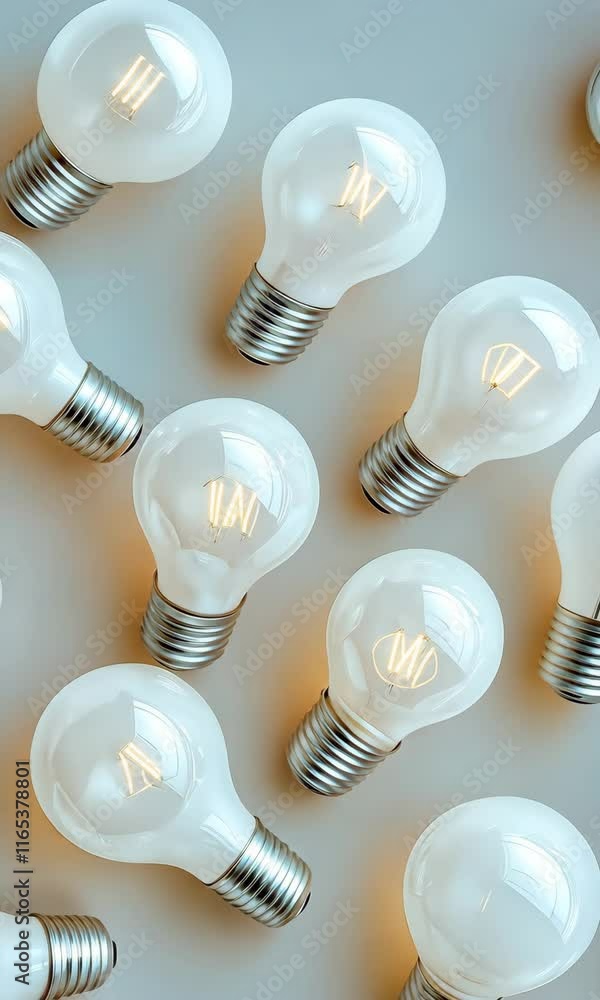 A row of white light bulbs are arranged in a pattern A row of white light bulbs are arranged in a pattern