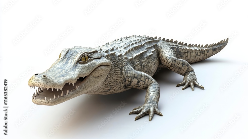 Fototapeta premium crocodile. crocodile on white background. animal