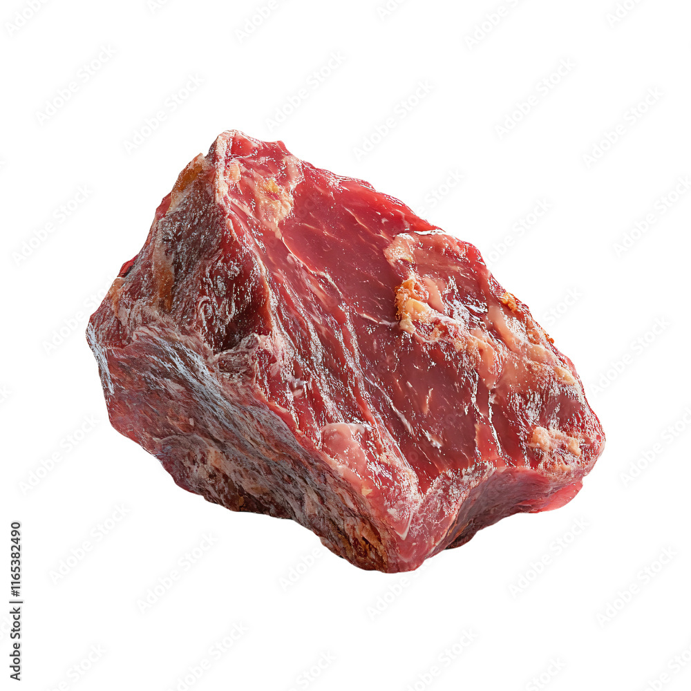 Fototapeta premium a piece of meat is shown on a transparent background