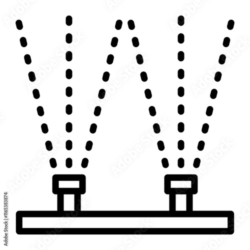 Irrigation Vector Line Icon Design