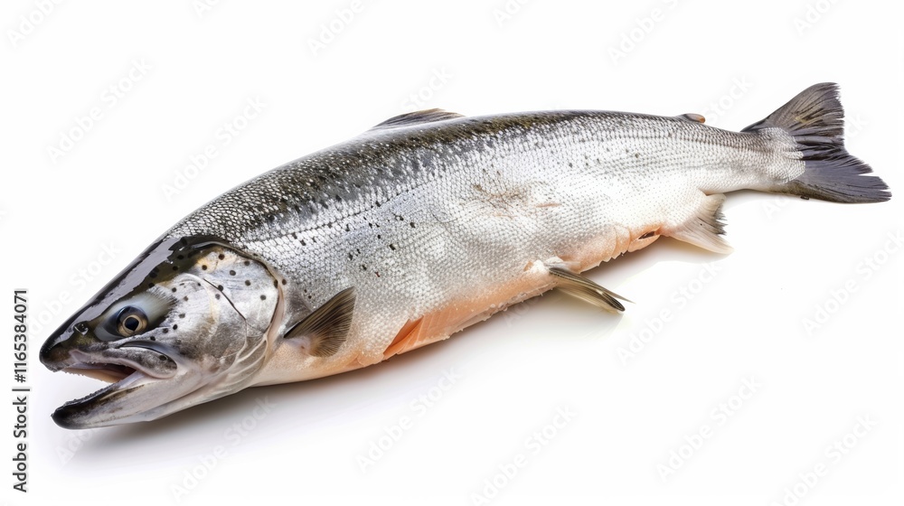 photograph of Salmon, fresh salmon fillet isolated on white background photograph of Salmon, fresh salmon fillet isolated on white background