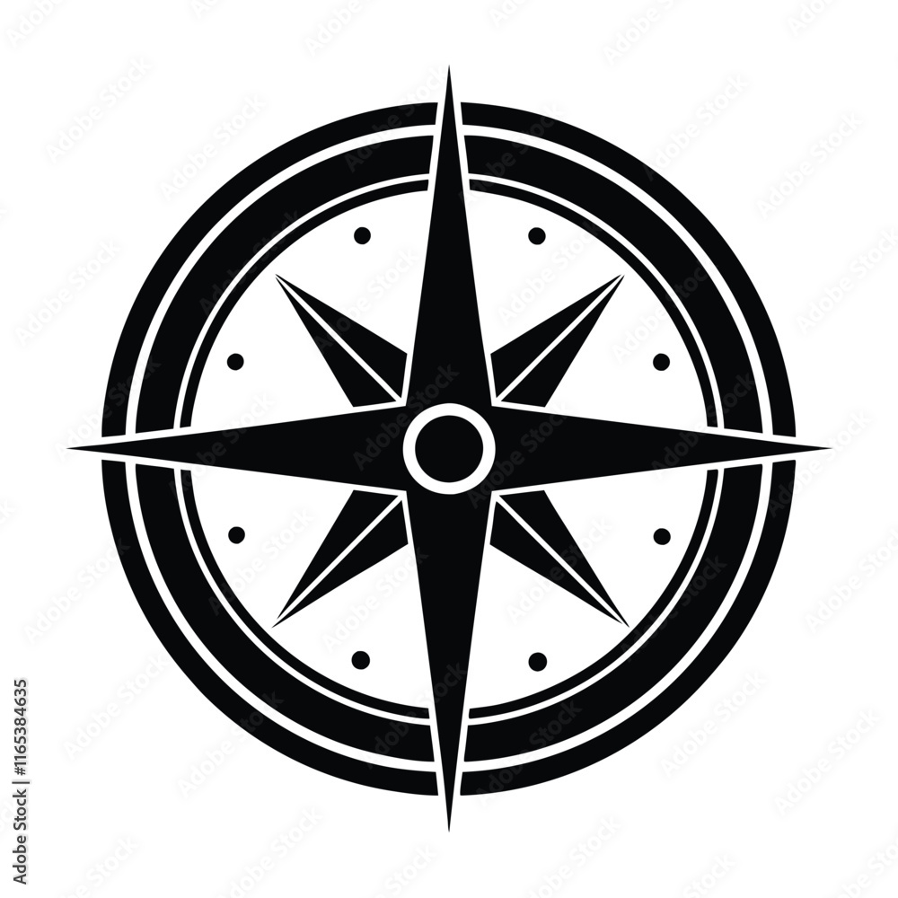 Black Silhouette Compass Icon Perfect for Navigation, Travel, Adventure, Map, Exploration, and Outdoor-Themed Designs and Branding Black Silhouette Compass Icon Perfect for Navigation, Travel, Adventure, Map, Exploration, and Outdoor-Themed Designs and Branding