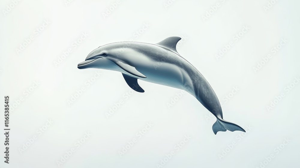 Fototapeta premium dolphin. dolphin on white background. animal