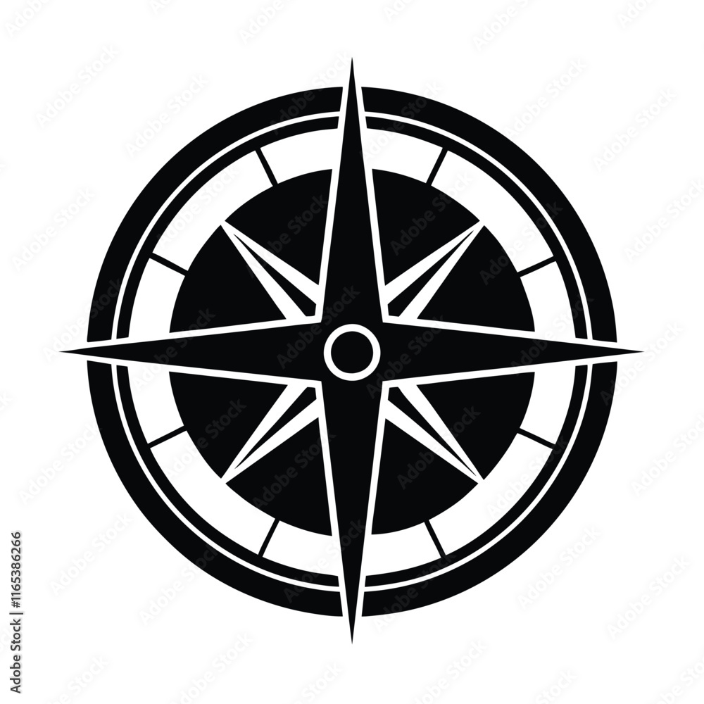 Black Silhouette Compass Icon Perfect for Navigation, Travel, Adventure, Map, Exploration, and Outdoor-Themed Designs and Branding Black Silhouette Compass Icon Perfect for Navigation, Travel, Adventure, Map, Exploration, and Outdoor-Themed Designs and Branding
