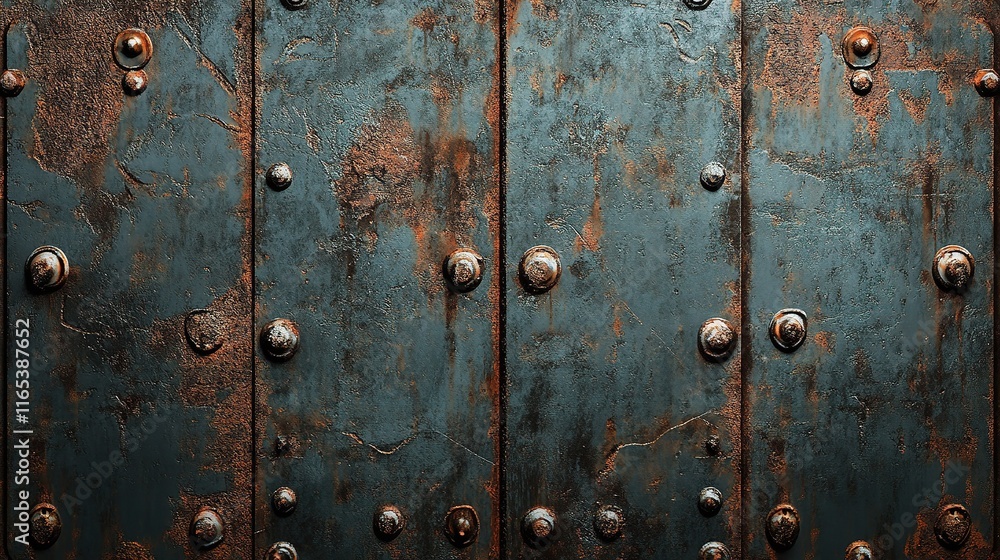 Fototapeta premium High-Quality Image of Peeling Paint on Rusty Metal Texture