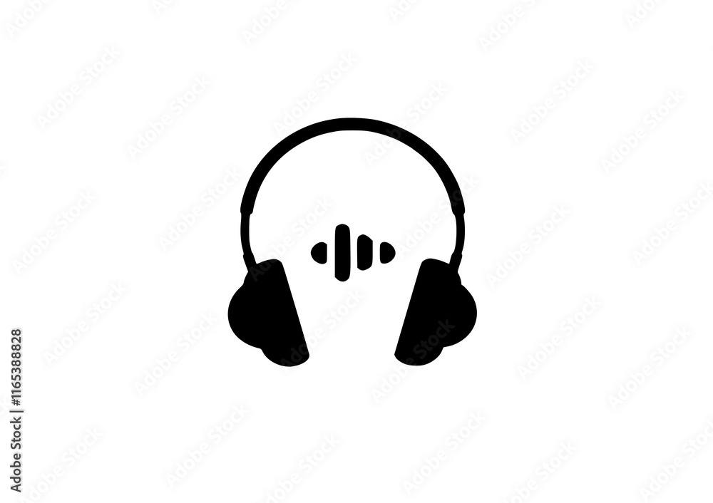 Headphone icon vector on white background Headphone icon vector on white background