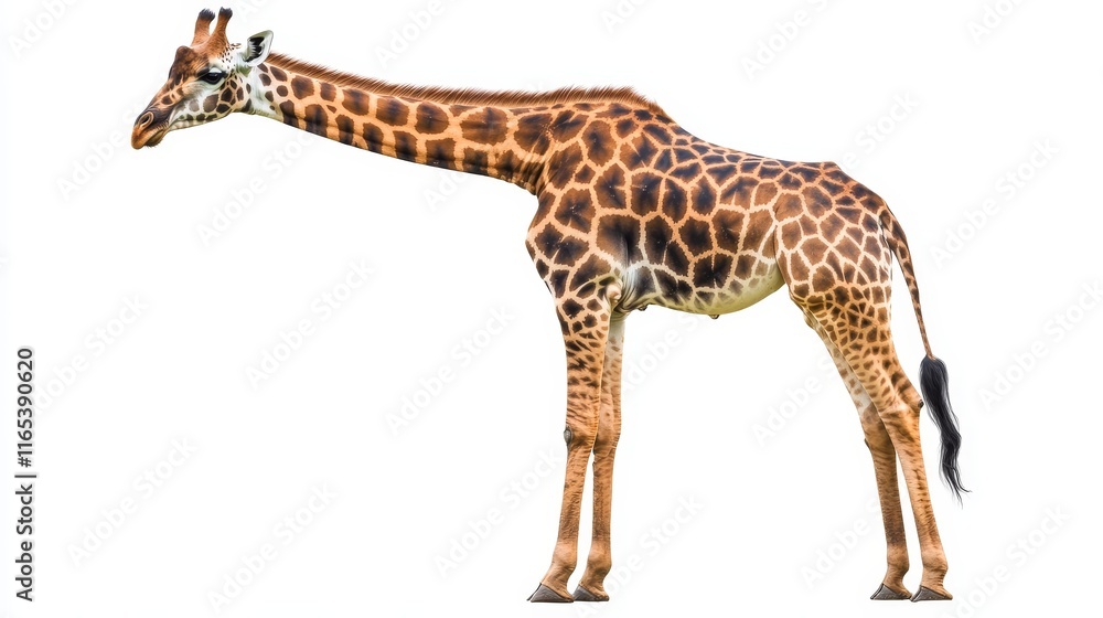 Obraz premium giraffe. giraffe on white background. animal
