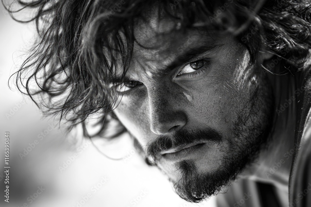 Fototapeta premium Man with long hair
