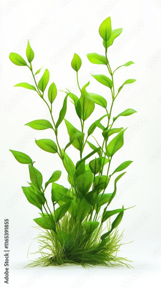 Fototapeta premium Stunning Green Plant for Aquarium Decor - Lush Foliage and Vibrant Life