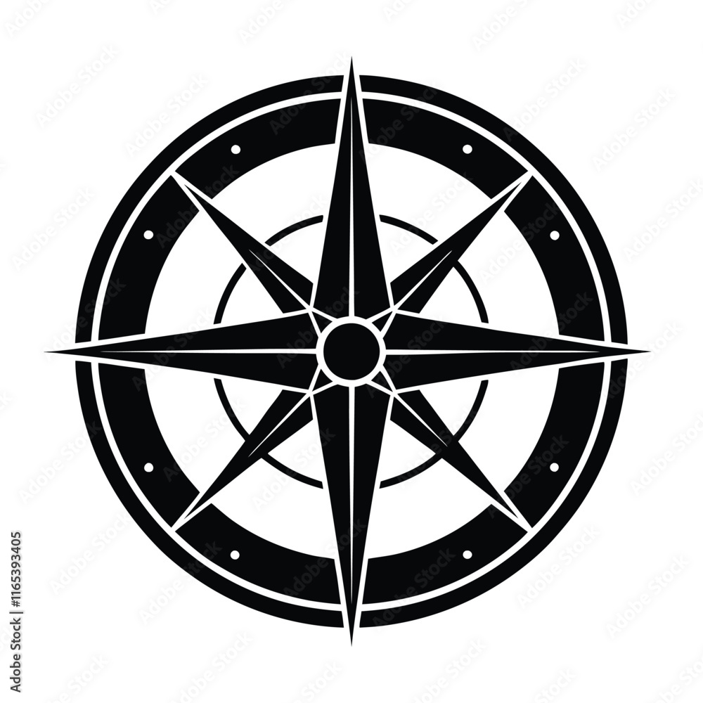 Black Silhouette Compass Icon Perfect for Navigation, Travel, Adventure, Map, Exploration, and Outdoor-Themed Designs and Branding Black Silhouette Compass Icon Perfect for Navigation, Travel, Adventure, Map, Exploration, and Outdoor-Themed Designs and Branding
