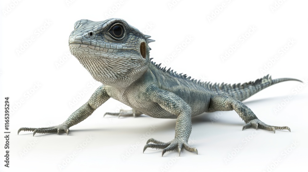 Obraz premium house lizard. house lizard on white background. animal