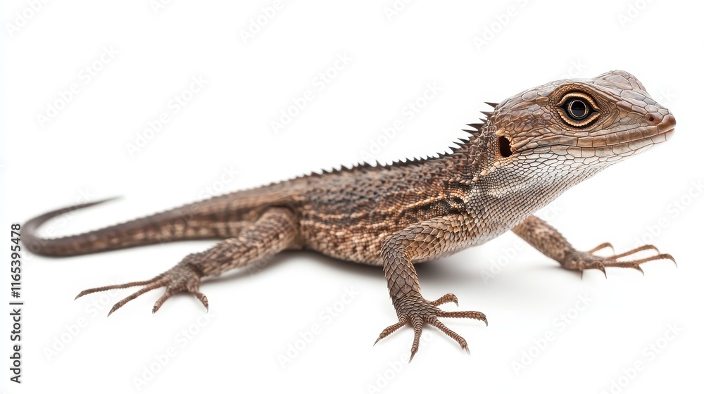 Naklejka premium house lizard. house lizard on white background. animal