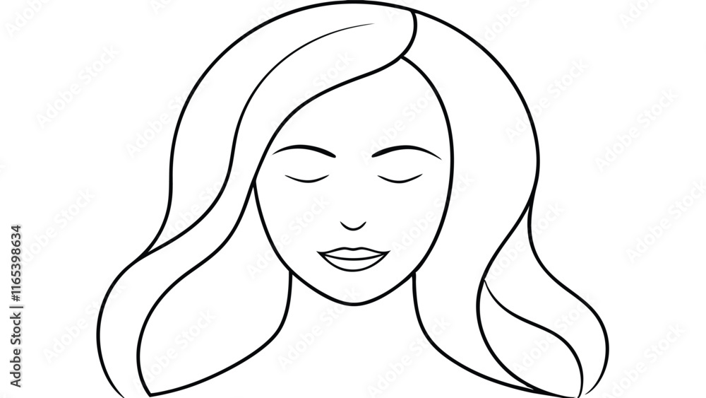 Face with Eyes Closed in Serenity Face with Eyes Closed in Serenity
